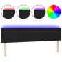 Cabecero con LED de tela negro 180x5x78/88 cm de vidaXL, Cabeceros y pies de cama - Ref: Foro24-3121348, Precio: 71,16 €, Des...