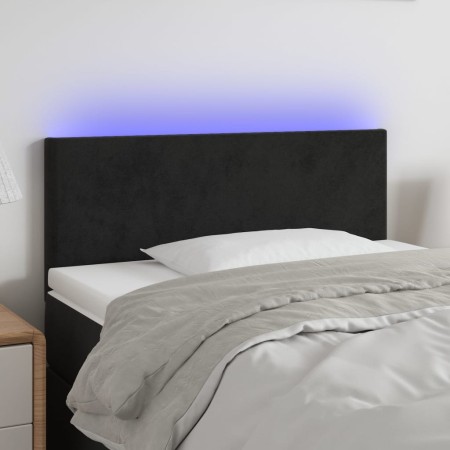 Cabecero con LED de terciopelo negro 90x5x78/88 cm de vidaXL, Cabeceros y pies de cama - Ref: Foro24-3121370, Precio: 44,01 €...