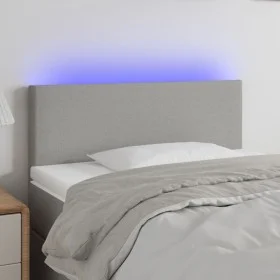 Cabecero con LED de tela gris claro 100x5x78/88 cm de vidaXL, Cabeceros y pies de cama - Ref: Foro24-3121322, Precio: 39,72 €...