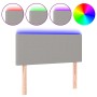 Cabecero con LED de tela gris claro 100x5x78/88 cm de vidaXL, Cabeceros y pies de cama - Ref: Foro24-3121322, Precio: 37,04 €...