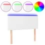 Kopfteil mit LED, weißem Kunstleder, 90 x 5 x 78/88 cm von vidaXL, Kopf- und Fußteile - Ref: Foro24-3121411, Preis: 62,22 €, ...