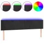 Black velvet headboard with LED 160x5x78/88 cm by vidaXL, Headboards and footboards - Ref: Foro24-3121388, Price: 70,11 €, Di...