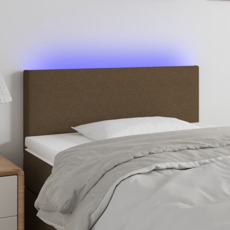Cabecero con LED de tela marrón oscuro 90x5x78/88 cm de vidaXL, Cabeceros y pies de cama - Ref: Foro24-3121317, Precio: 40,10...