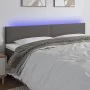 Headboard with LED gray synthetic leather 180x5x78/88 cm by vidaXL, Headboards and footboards - Ref: Foro24-3121438, Price: 6...