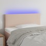 Cabecero con LED cuero sintético color capuchino 100x5x78/88 cm de vidaXL, Cabeceros y pies de cama - Ref: Foro24-3121421, Pr...