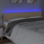 Cabecero con LED de tela color crema 160x5x78/88 cm de vidaXL, Cabeceros y pies de cama - Ref: Foro24-3121343, Precio: 69,20 ...