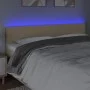 Cream fabric headboard with LED 160x5x78/88 cm by vidaXL, Headboards and footboards - Ref: Foro24-3121343, Price: 66,94 €, Di...