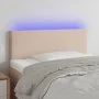 Kopfteil mit LED-Kunstleder in der Farbe Cappuccino, 90 x 5 x 78/88 cm von vidaXL, Kopf- und Fußteile - Ref: Foro24-3121415, ...