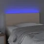 Cabecero con LED cuero sintético color capuchino 90x5x78/88 cm de vidaXL, Cabeceros y pies de cama - Ref: Foro24-3121415, Pre...