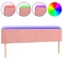 Rosa Samtkopfteil mit LED 180x5x78/88 cm von vidaXL, Kopf- und Fußteile - Ref: Foro24-3121397, Preis: 68,30 €, Rabatt: %