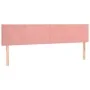 Rosa Samtkopfteil mit LED 180x5x78/88 cm von vidaXL, Kopf- und Fußteile - Ref: Foro24-3121397, Preis: 68,30 €, Rabatt: %
