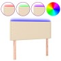 Cabecero con LED de tela color crema 80x5x78/88 cm de vidaXL, Cabeceros y pies de cama - Ref: Foro24-3121451, Precio: 35,62 €...