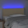 Cabecero con LED de tela color crema 80x5x78/88 cm de vidaXL, Cabeceros y pies de cama - Ref: Foro24-3121451, Precio: 35,62 €...