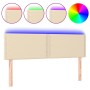 Cabecero con LED de tela color crema 144x5x78/88 cm de vidaXL, Cabeceros y pies de cama - Ref: Foro24-3121475, Precio: 50,88 ...