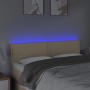 Cabecero con LED de tela color crema 144x5x78/88 cm de vidaXL, Cabeceros y pies de cama - Ref: Foro24-3121475, Precio: 50,88 ...