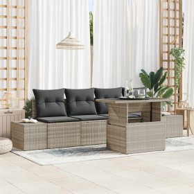 Conjunto de sofá de jardín 5 pcs Gris Claro y Gris Oscuro en Sofás de exterior | Comprar online en Foru.es