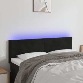 Cabecero con LED de terciopelo negro 144x5x78/88 cm de vidaXL, Cabeceros y pies de cama - Ref: Foro24-3121382, Precio: 61,93 ...