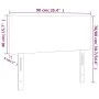 Cabecero con LED de terciopelo azul oscuro 90x5x78/88 cm de vidaXL, Cabeceros y pies de cama - Ref: Foro24-3121372, Precio: 5...