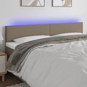 Kopfteil mit LED aus taupegrauem Stoff 160x5x78/88 cm von vidaXL, Kopf- und Fußteile - Ref: Foro24-3121342, Preis: 70,70 €, R...