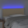 Cabecero con LED de tela color crema 100x5x78/88 cm de vidaXL, Cabeceros y pies de cama - Ref: Foro24-3121327, Precio: 39,87 ...
