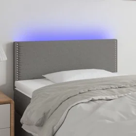 Headboard with LED in dark gray fabric 90x5x78/88 cm by vidaXL, Headboards and footboards - Ref: Foro24-3121455, Price: 39,48...