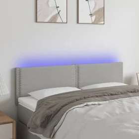 Cabecero con LED de tela gris claro 144x5x78/88 cm de vidaXL, Cabeceros y pies de cama - Ref: Foro24-3121470, Precio: 50,99 €...