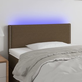 Cabecero con LED de tela marrón oscuro 90x5x78/88 cm de vidaXL, Cabeceros y pies de cama - Ref: Foro24-3121457, Precio: 44,39...