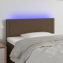 Cabecero con LED de tela marrón oscuro 90x5x78/88 cm de vidaXL, Cabeceros y pies de cama - Ref: Foro24-3121457, Precio: 44,39...