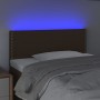 Cabecero con LED de tela marrón oscuro 90x5x78/88 cm de vidaXL, Cabeceros y pies de cama - Ref: Foro24-3121457, Precio: 44,39...