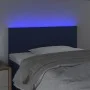 Blue fabric headboard with LED 80x5x78/88 cm by vidaXL, Headboards and footboards - Ref: Foro24-3121312, Price: 51,50 €, Disc...