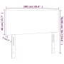 Headboard with LED gray synthetic leather 100x5x78/88 cm by vidaXL, Headboards and footboards - Ref: Foro24-3121420, Price: 3...
