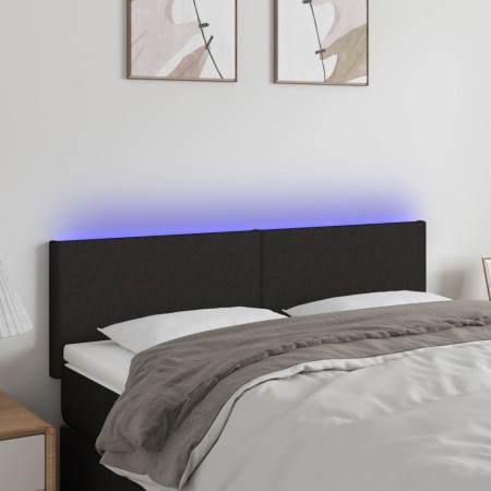 Cabecero con LED de tela negro 144x5x78/88 cm de vidaXL, Cabeceros y pies de cama - Ref: Foro24-3121332, Precio: 55,61 €, Des...