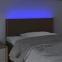 Kopfteil aus dunkelbraunem Stoff mit LED 100x5x78/88 cm von vidaXL, Kopf- und Fußteile - Ref: Foro24-3121465, Preis: 39,95 €,...