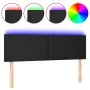 Headboard with LED lights black synthetic leather 144x5x78/88 cm by vidaXL, Headboards and footboards - Ref: Foro24-3121422, ...