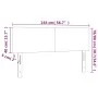 Cabecero con luces LED cuero sintético negro 144x5x78/88 cm de vidaXL, Cabeceros y pies de cama - Ref: Foro24-3121422, Precio...