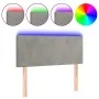 Cabecero con LED de terciopelo gris claro 80x5x78/88 cm de vidaXL, Cabeceros y pies de cama - Ref: Foro24-3121362, Precio: 36...
