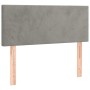 Cabecero con LED de terciopelo gris claro 80x5x78/88 cm de vidaXL, Cabeceros y pies de cama - Ref: Foro24-3121362, Precio: 34...