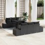 Conjunto de sofá de jardín con cojín 7 pcs Negro en Sofás de exterior | Comprar online en Foru.es