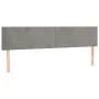 Light gray velvet headboard with LED 180x5x78/88 cm by vidaXL, Headboards and footboards - Ref: Foro24-3121392, Price: 59,59 ...