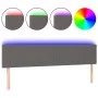 Cabecero con LED cuero sintético gris 160x5x78/88 cm de vidaXL, Cabeceros y pies de cama - Ref: Foro24-3121432, Precio: 66,74...
