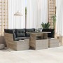Conjunto de sofá de jardín 7 pcs Gris Claro y Gris Oscuro en Sofás de exterior | Comprar online en Foru.es