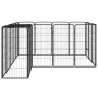 Jaula perros 18 paneles acero recubierto polvo negro 50x100 cm de vidaXL, Casetas y cercados para perros - Ref: Foro24-311595...