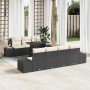Conjunto de sofá de jardín con cojín 8 pcs Negro y crema en Sofás de exterior | Comprar online en Foru.es