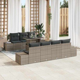 Conjunto de sofá de jardín con cojín 8 pcs Gris en Sofás de exterior | Comprar online en Foru.es