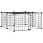 Jaula para mascotas de 12 paneles puerta acero negro 35x35cm de vidaXL, Jaulas y habitáculos para animales pequeños - Ref: Fo...