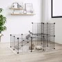 Jaula para mascotas de 20 paneles puerta acero negro 35x35 cm de vidaXL, Jaulas y habitáculos para animales pequeños - Ref: F...