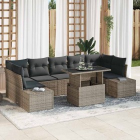 Conjunto de sofá de jardín con cojín 8 pcs Gris en Sofás de exterior | Comprar online en Foru.es