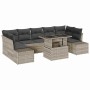 Conjunto de sofá de jardín 8 pcs Gris Claro y Gris Oscuro en Sofás de exterior | Comprar online en Foru.es
