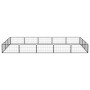 Jaula perros 16 paneles acero recubierto polvo negro 100x50 cm de vidaXL, Casetas y cercados para perros - Ref: Foro24-311596...