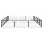 Jaula perros 16 paneles acero recubierto polvo negro 100x50 cm de vidaXL, Casetas y cercados para perros - Ref: Foro24-311596...